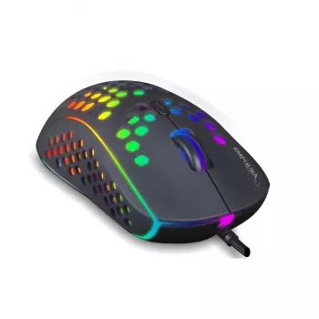 INCA IMG-346 Αμφιδέξιο οπτικό ενσύρματο ποντίκι Gaming 6400 DPI RGB 7 πλήκτρα Μαύρο