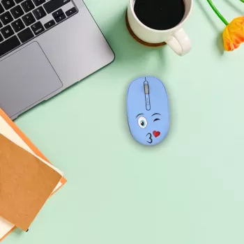 INCA Ασύρματο Ποντίκι 1200DPI/3 Πλήκτρα/2.4GHz USB-A Weeny Emoji Μπλε (IWM-245RM)