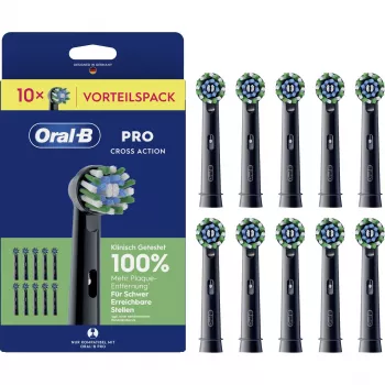 Oral-B Pro CrossAction Συσκευασία 10 τεμ. Μαύρες ανταλλακτικές κεφαλές βούρτσας (994170)