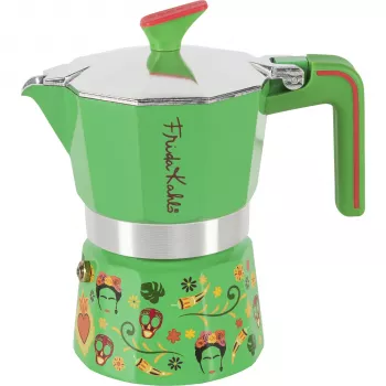 Pedrini 3TZ Frida Kahlo Καφετιέρα Espresso για Εστία, Πράσινη (02CF157)