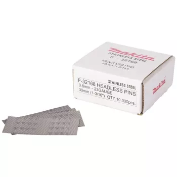 Makita F-32168 Καρφιά Από Ανοξείδωτο Χάλυβα 0,6 x 30 mm 10000 Τεμάχια 23 Gauge Χωρίς Κεφάλι