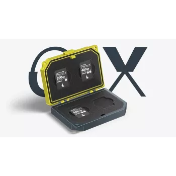 Angelbird MEDIA TANK CFexpress Type A - Θήκη καρτών μνήμης για 4 κάρτες, ανοδιωμένο αλουμίνιο, μαύρο/κίτρινο, ανθεκτική σε κρούσεις, σκόνη, πιτσιλιές