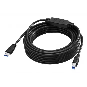VISION 10 m USB 3.0 Active Extension Καλώδιο - Επινικελωμένα Βύσματα - 5 Gbps - USB A σε USB B - Μαύρο