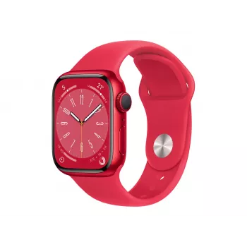 Apple Watch Series 8 (GPS) - (PRODUCT)RED - 41 mm - Κόκκινο αλουμίνιο - Smartwatch με Sportarmband - Fluorelastomer - Κόκκινο - Κανονικό μέγεθος λουριού - 32 GB - Wi-Fi, Bluetooth - 32 g (MNP73FD/A)