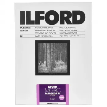 ILFORD MG RC Deluxe 18x24 cm Glossy Μεταβλητής Αντίθεσης Ασπρόμαυρο Χαρτί, 25 Φύλλα