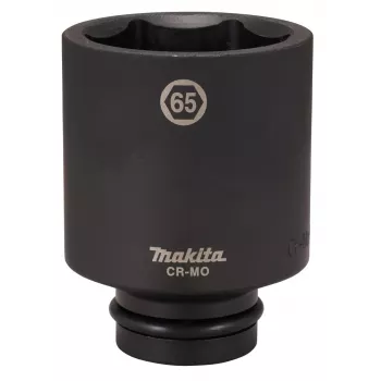 Makita Impact Socket 1 ίντσα Υποδοχή 65 mm 6 σημείων Cr-Mo Μαύρο Φωσφορικό E-24810