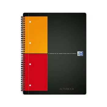 ELBA Oxford Activebook A5 καρό μαύρο 80 φύλλα σημειωματάριο με κρίκους ντοσιέ φάκελος