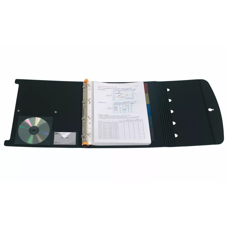 Exacompta 56034E A4 Ριντζόδεσμος μαύρο 30 mm ράχη 2 δακτύλιοι 1 τεμ.