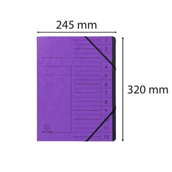 Exacompta φάκελος οργάνωσης 12 θήκες βιολετί Colorspan
