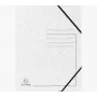 Exacompta φάκελος με λάστιχο A4 λευκό Colorspan 355g/m² χωρίς πτερύγια