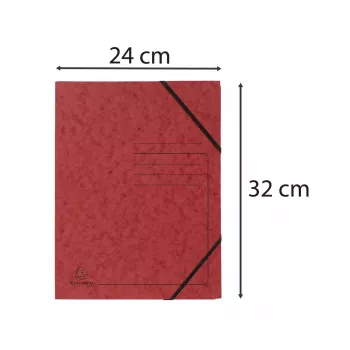 Exacompta Colorspan φάκελος με λάστιχο A4 κόκκινο 355 g/m² χωρίς πτερύγια
