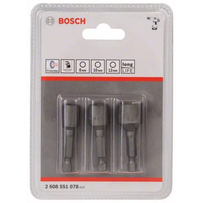 Bosch Impact Σετ Καστάνιας 3 Τεμ. 50 mm 8 10 13 mm 2608551078