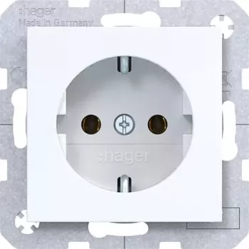 Hager WAS1100WG Πρίζα Axess/Cuby Lichtweiß Glänzend