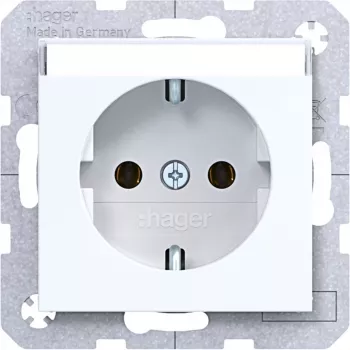 Hager WAS1101WG Πρίζα Ax/Cx Lichtweiß Glänzend