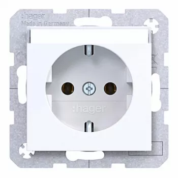Hager WAS1101WG Πρίζα Ax/Cx Lichtweiß Glänzend