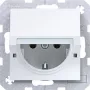 Hager WAS1112WG Πρίζα Schuko Axcent/Cenit Lichtweiß glänzend IP44