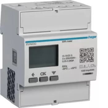 Hager XVA630 Τριφασικός μετρητής ενέργειας για μέτρηση πλεονάσματος PV