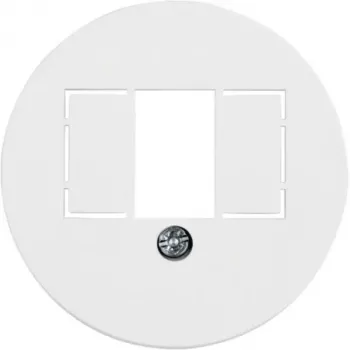 HAGER WTF4000WG Κεντρική πλάκα με άνοιγμα TAE, Berker 1930/Glas, Polarweiß Glänzend