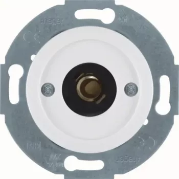Hager WTE5182WG Μπουτόν με λυχνία ελέγχου E10, κεντρικό τεμάχιο 1930/Glas, Glanzweiß
