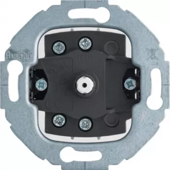 Hager WDE387703 Ενδιάμεσος σταυρωτός περιστροφικός διακόπτης χωνευτό ένθετο για Berker Σειρά 1930 Μαύρο