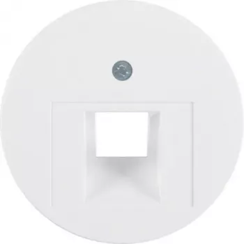 Hager WLF1007WG Κεντρική πλάκα για πρίζα UAE, Λευκό πολικό, γυαλιστερό, Σύστημα r.Classic