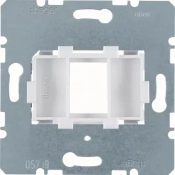 Hager WDF4612W πλάκα στήριξης Modular Jack 1 port λευκή