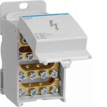 Hager Μπλοκ Διανομής 250A 1-πολικό KJ02AN 1x35-120/1x1.5-50/4x1.5-16/8x2.5