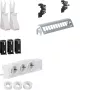 Hager Multimedia Kit UM00M2 με 3 πρίζες 12-Port Patchpanel χωρίς RJ45