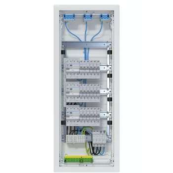 Hager Volta VU60BV1 χωνευτός διανομέας 5x12PLE 3x RCD-κυκλώματα 60 μονάδες IP31 λευκό