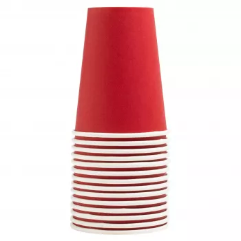 PROnappe 15 χάρτινα ποτήρια 200 ml, κόκκινα (89115I)