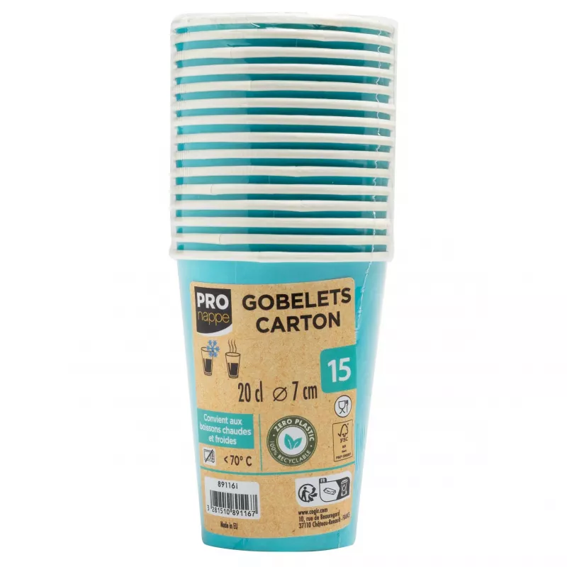 PROnappe 15 ποτήρια καφέ μίας χρήσης 200 ml