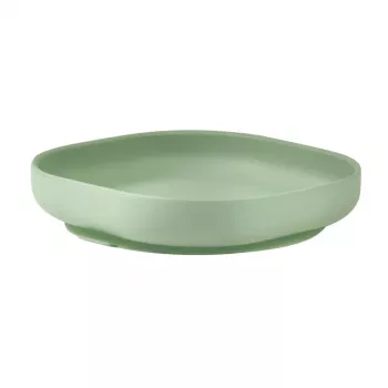 Beaba Σιλικονούχο Πιάτο με Βεντούζα Sage Green