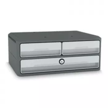 CEP Office Solution MoovUp Μονάδα Συρταριών με Κλειδαριά Ανοιχτό Γκρι DIN A4 Οριζόντια DIN A5 Οριζόντια 3 Συρτάρια