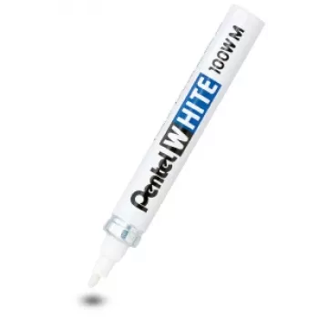 Pentel Μόνιμος Μαρκαδόρος 100 W M Λευκό