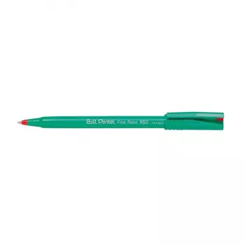 Pentel Fine Point R50 Στυλό Rollerball - Κόκκινο - Λεπτή Μύτη 0,5 mm - Συσκευασία 12 τεμ.