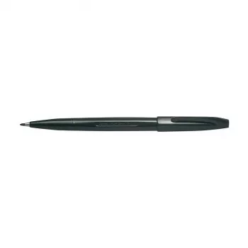 Pentel Sign Pen - Μαύρο - Λεπτό - Μαύρο - Μελάνη με Βάση το Νερό - 0,8 mm - Συσκευασία 12 τεμ.