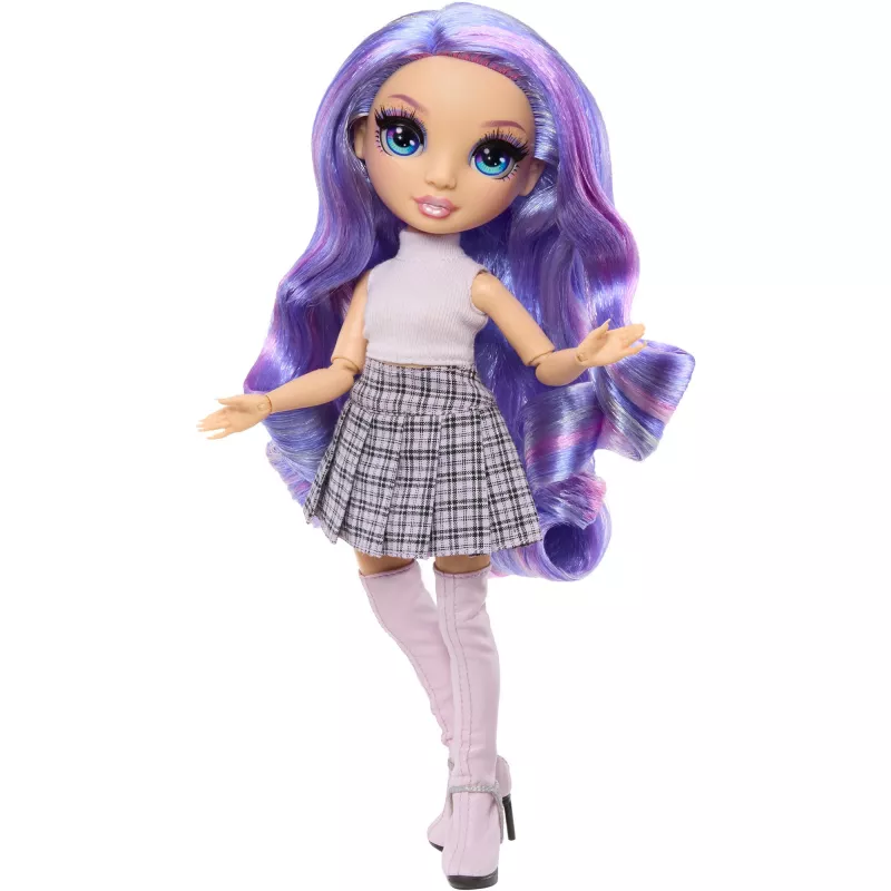 MGA Rainbow High Violet Willow Κούκλα μόδας με 2 σύνολα και αξεσουάρ