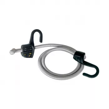 Master Lock 3138EURDAT Ρυθμιζόμενο Λάστιχο με Γάντζους, 15-150 cm, Γκρι