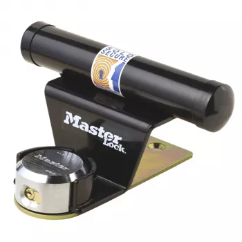 Master Lock Σύρτης Λουκέτο Γκαραζόπορτας 1488EURDAT Μαύρο Σκληρυμένος Χάλυβας