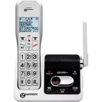 Geemarc AmpliDECT 595 ULE Ασύρματο τηλέφωνο με τηλεφωνητή, Λευκό