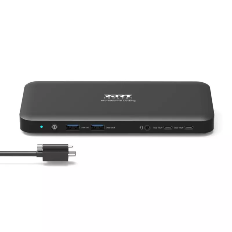 PORT Designs USB-C Office Dock - 3x 4K EU Καλώδιο βιδωτό