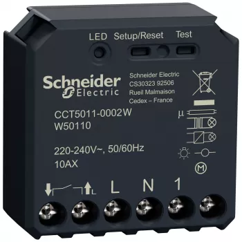 Schneider Electric Wiser CCT5011-0002W Ενεργοποιητής διακόπτη, 1-απλός, Εντοιχισμένη τοποθέτηση