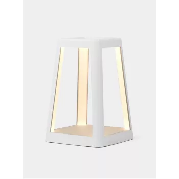 Lexon Lantern LED φωτιστικό με ασύρματο φορτιστή λευκό LH94W