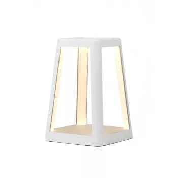 Lexon Lantern LED φωτιστικό με ασύρματο φορτιστή λευκό LH94W