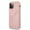 Guess GUHCP12LRSAVSRG Θήκη Saffiano Vintage Script για Apple iPhone 12 Pro Max, Ροζ