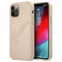Guess Θήκη Saffiano Vintage Script για Apple iPhone 12 Pro Max 6,7 ιντσών - Χρυσό