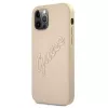 Guess Θήκη Saffiano Vintage Script για Apple iPhone 12 Pro Max 6,7 ιντσών - Χρυσό