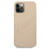 Guess Θήκη Saffiano Vintage Script για Apple iPhone 12 Pro Max 6,7 ιντσών - Χρυσό