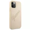 Guess Θήκη Saffiano Vintage Script για Apple iPhone 12 Pro Max 6,7 ιντσών - Χρυσό