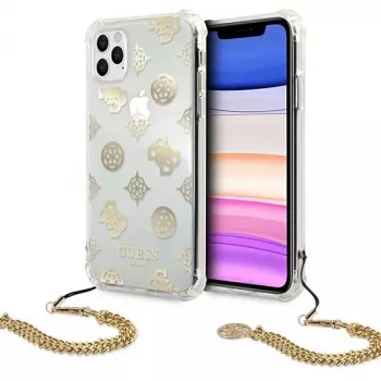 Guess GUHCN58KSPEGO Σκληρή Θήκη για Apple iPhone 11 Pro 5,8 ίντσες Χρυσό Peony Chain Collection